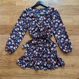 ALYA Floral Long Sleeve Dress